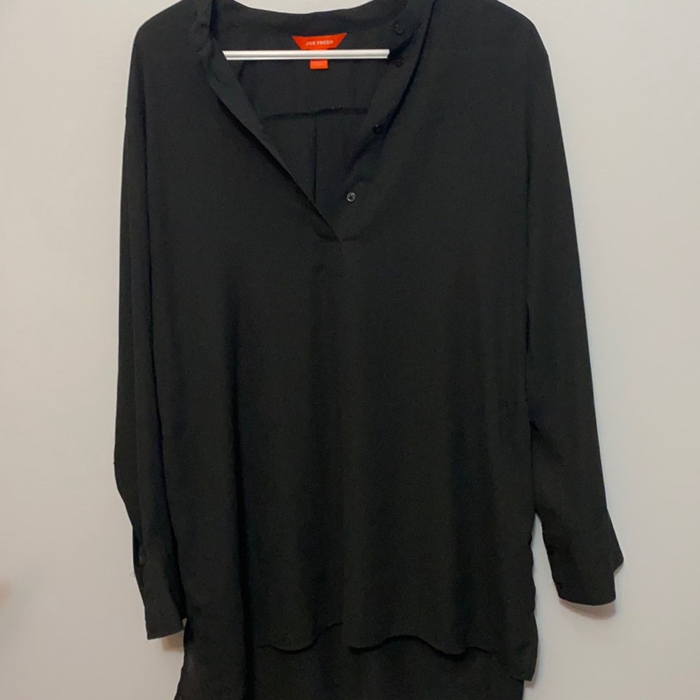 Semi sheer long sleeved blouse